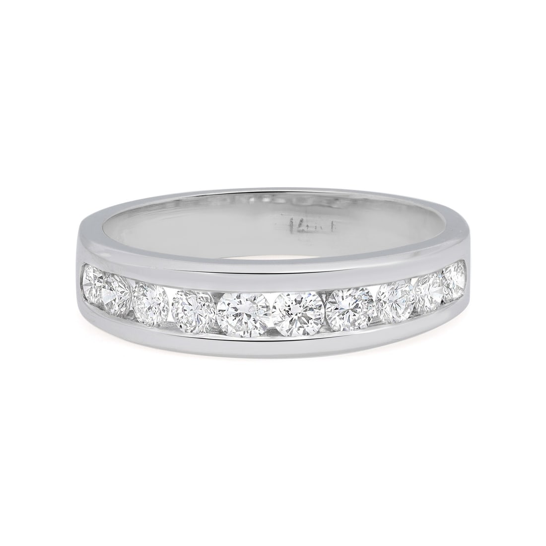 Rachel Koen 0.75Cttw Diamond Wedding Band Ring Platinum Size 7: Rachel Koen 0.75Cttw Diamond Wedding Band Ring Platinum Size 7 This exquisite wedding band ring by Rachel Koen features 10 round brilliant cut natural diamonds, channel set in a luxurious platinum ban