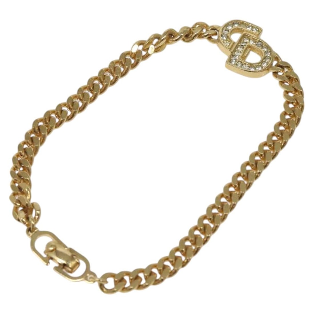 Christian Dior Gold Metal Bracelet Authentic 18.5cm (1 of 7)