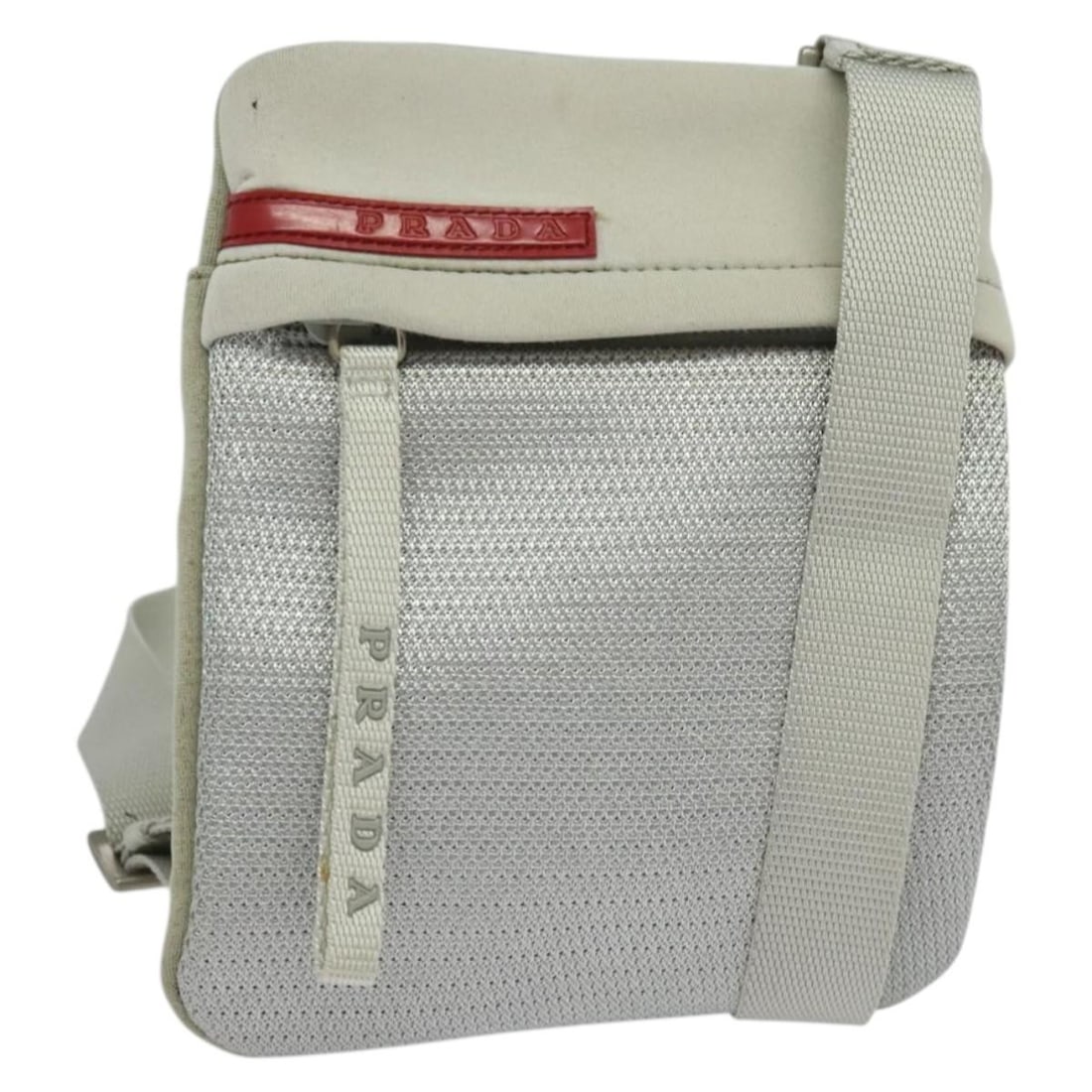 Silver Prada Sport Shoulder Bag with Zip Closure (1 of 1)