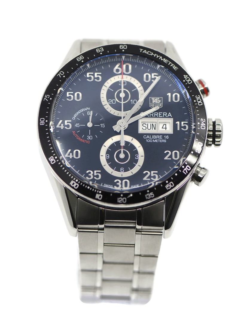 TAG Heuer Carrera CV2A10 Automatic Chronograph Steel Wristwatch with Box and Papers (1 of 5)