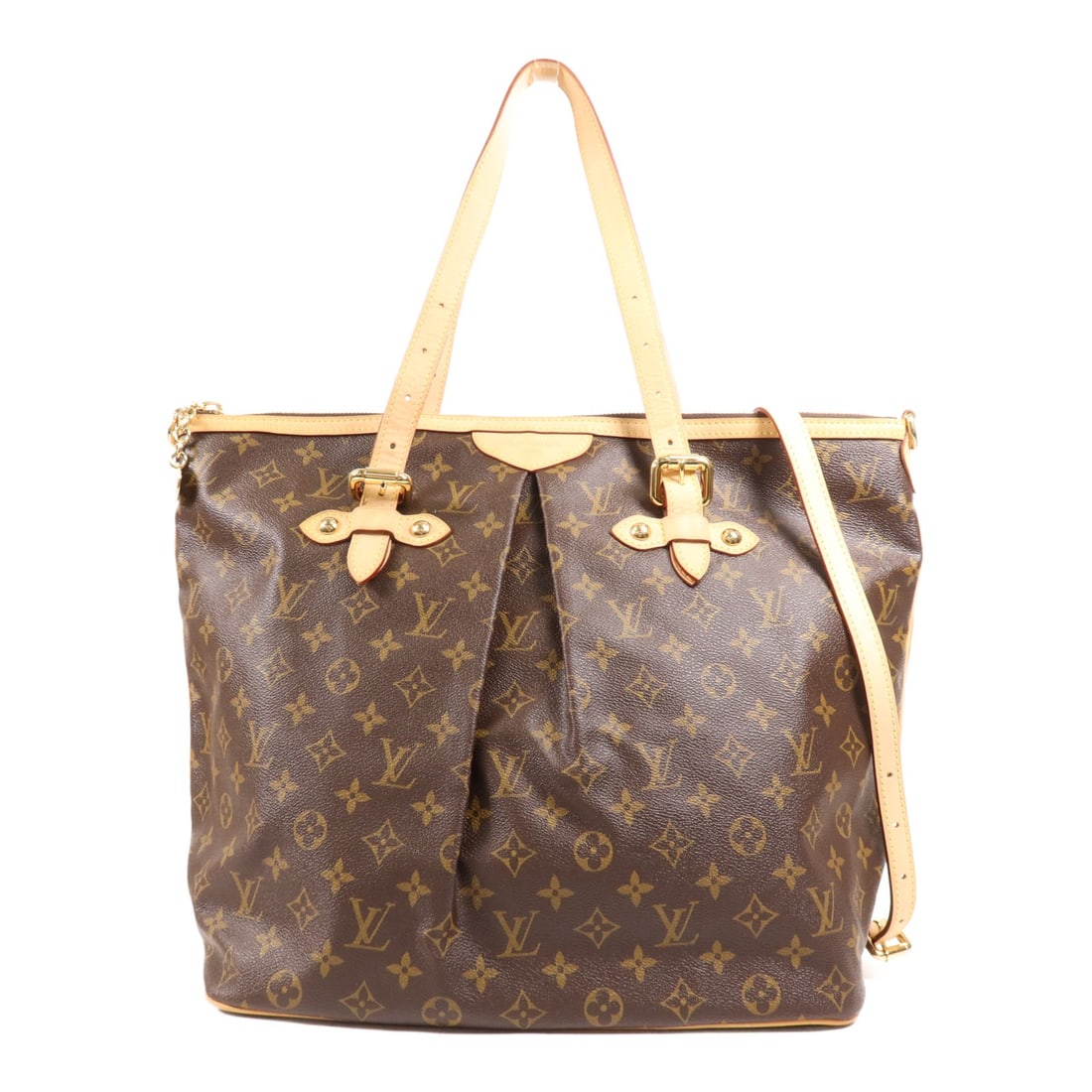 Louis Vuitton Palermo GM 2 Way Shoulder Handbag M40146 Monogram Brown (1 of 17)