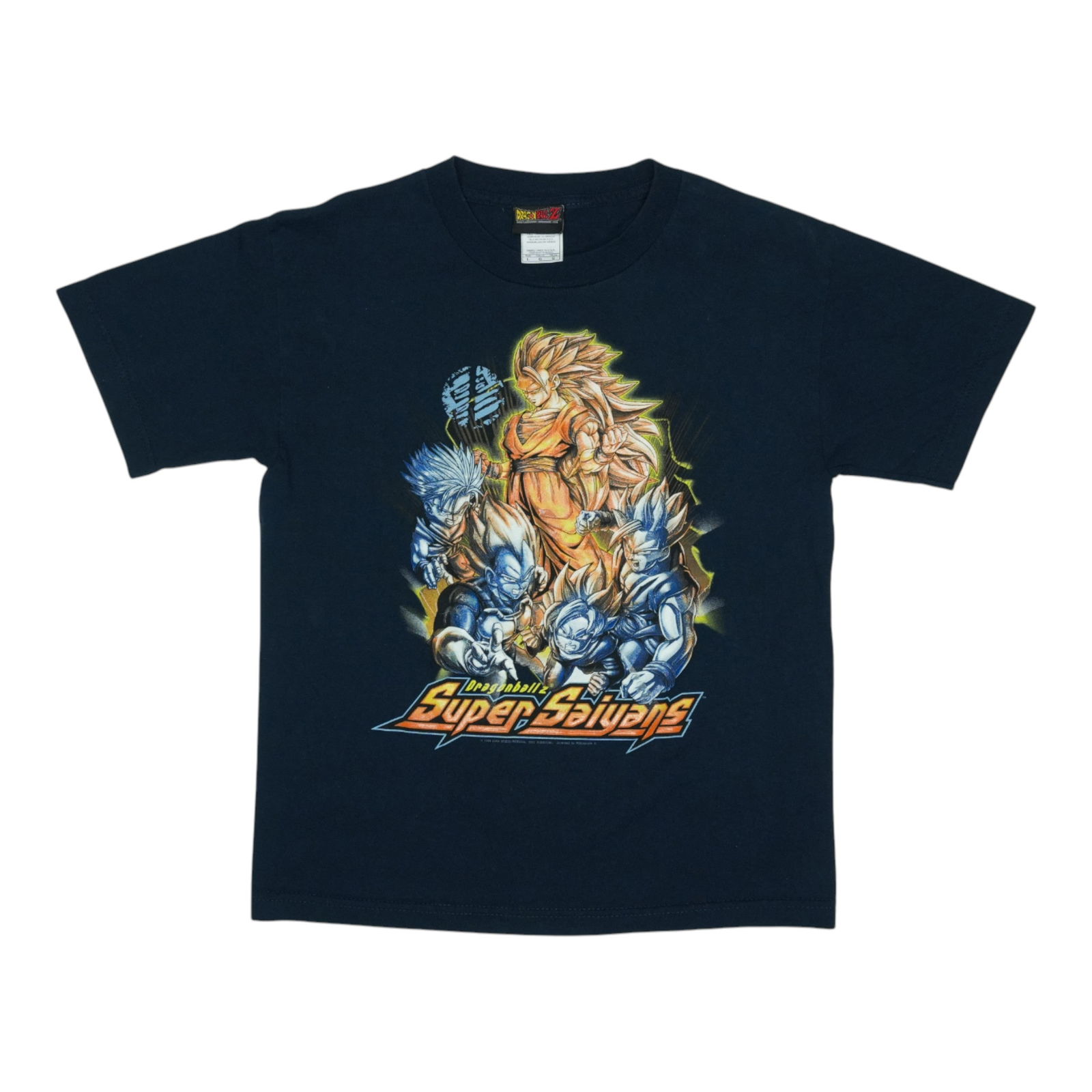 Vintage 2003 Dragon Ball Z Super Saiyans Youth Shirt Blue: Vintage 2003 Dragon Ball Z Super Saiyans Youth Shirt Blue This original vintage 2003 Dragon Ball Z Super Saiyans Youth Shirt is a must-have for fans! This true vintage piece features a classic blue co