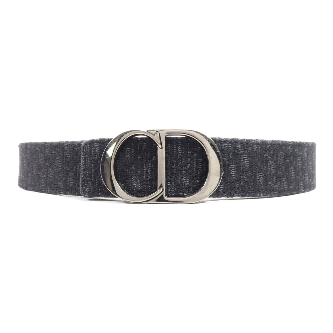 Dior Christian Dior SHW Navy Canvas Leather Belt: Dior Christian Dior SHW Navy Canvas Leather Belt This stylish Christian Dior belt combines a durable canvas construction with luxurious leather accents, presenting a chic navy color that complements v