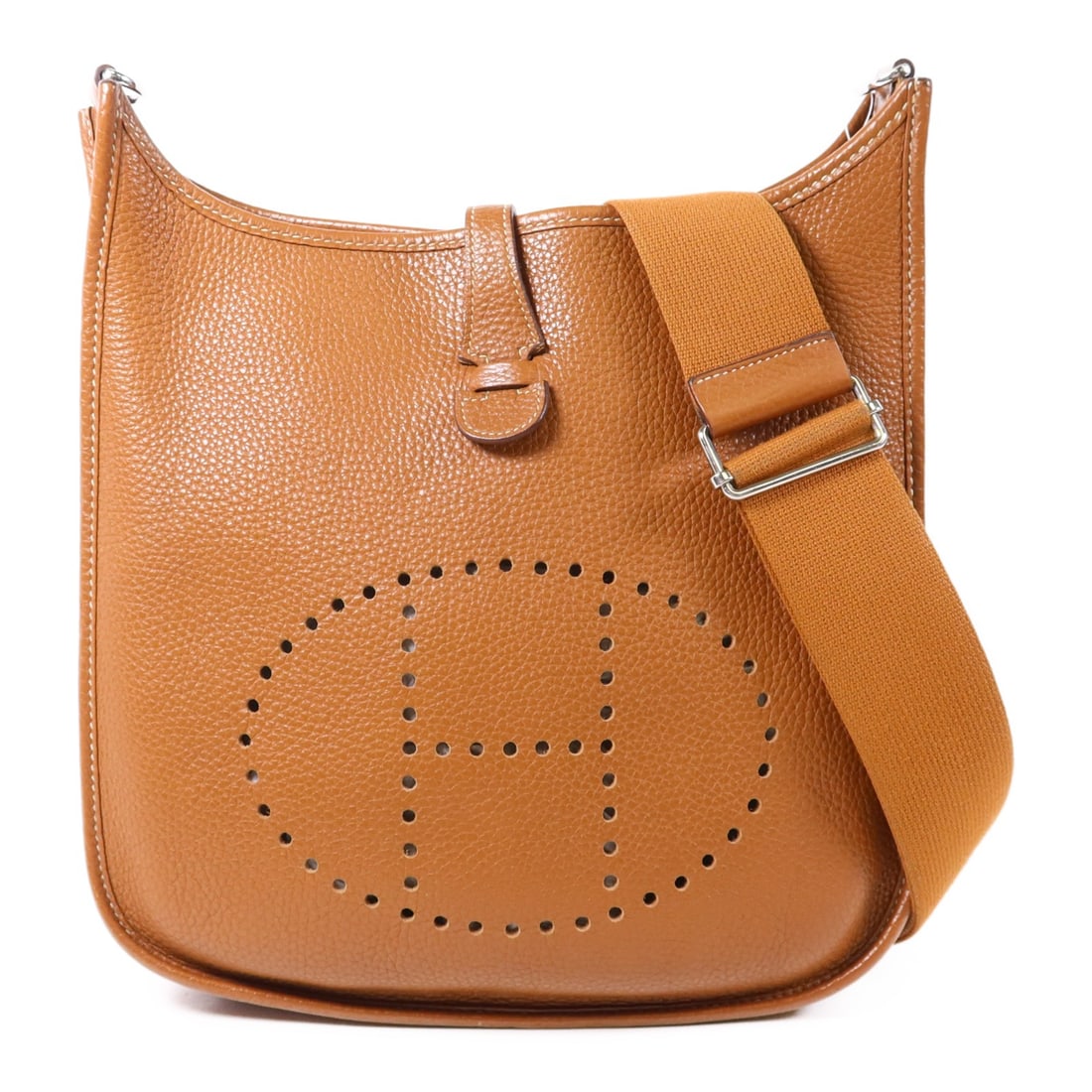 HERMES Evelyne PM Shoulder Bag Brown Clemence Leather PHW (1 of 18)