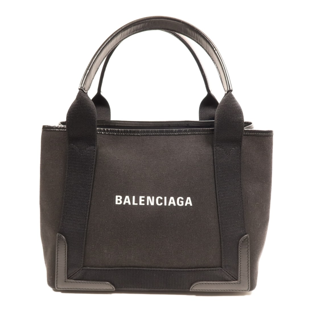 BALENCIAGA Black Canvas Tote Bag SHW France (1 of 14)
