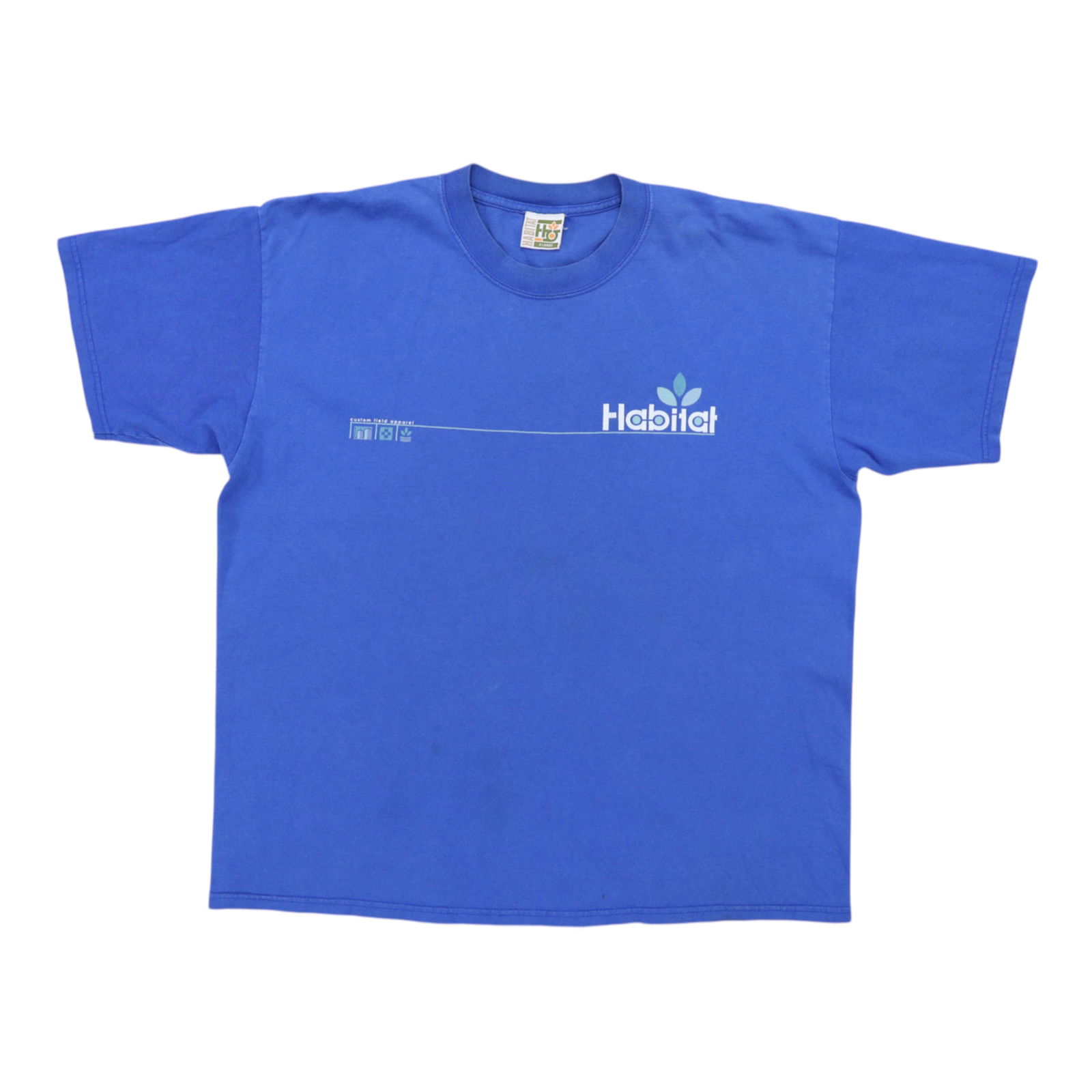 Vintage 1990s Habitat Skateboards Shirt Blue Cotton XL (1 of 5)