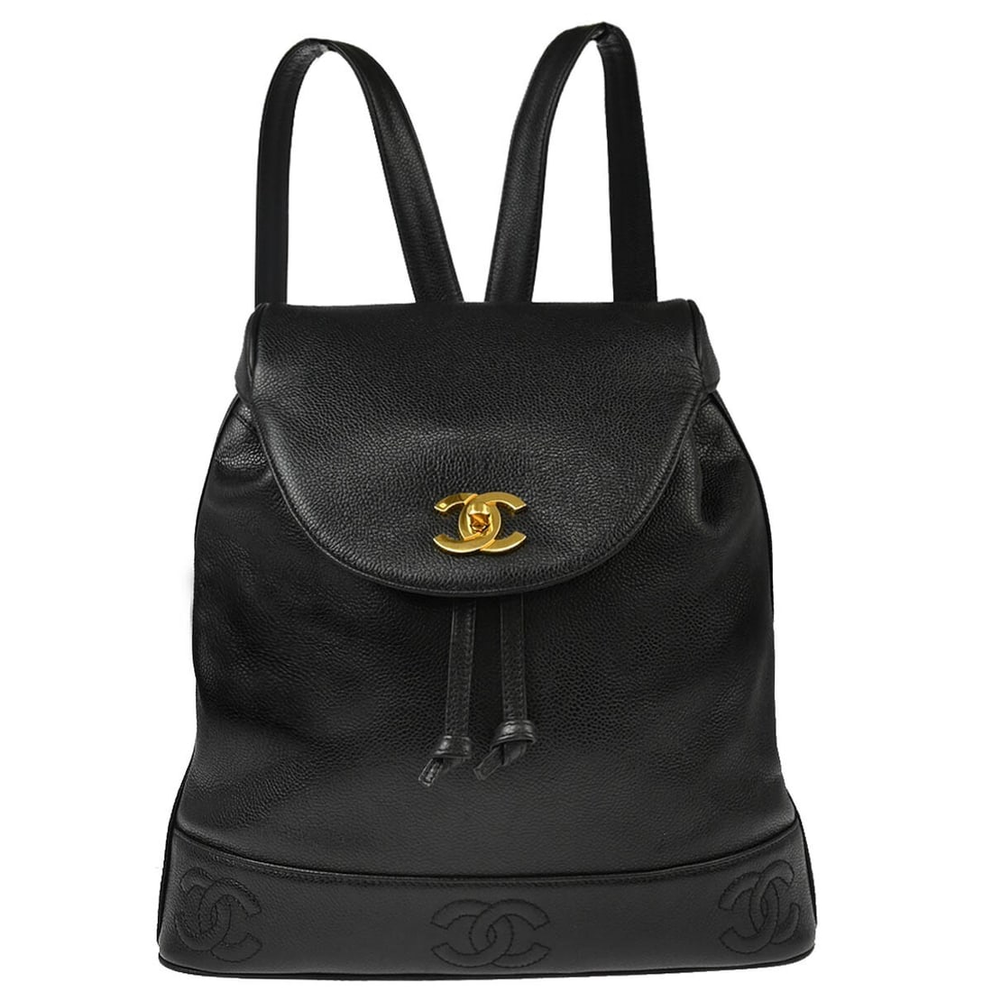 Chanel Black Caviar Leather Triple CC Backpack (1 of 11)