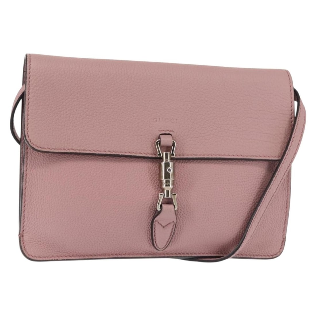 GUCCI Pink Silver Leather Shoulder Bag Authentic Italy 142544: GUCCI Pink Silver Leather Shoulder Bag Authentic Italy 142544 Elevate your accessory collection with this stunning GUCCI shoulder bag, crafted in Italy from high-quality leather. This chic bag feature