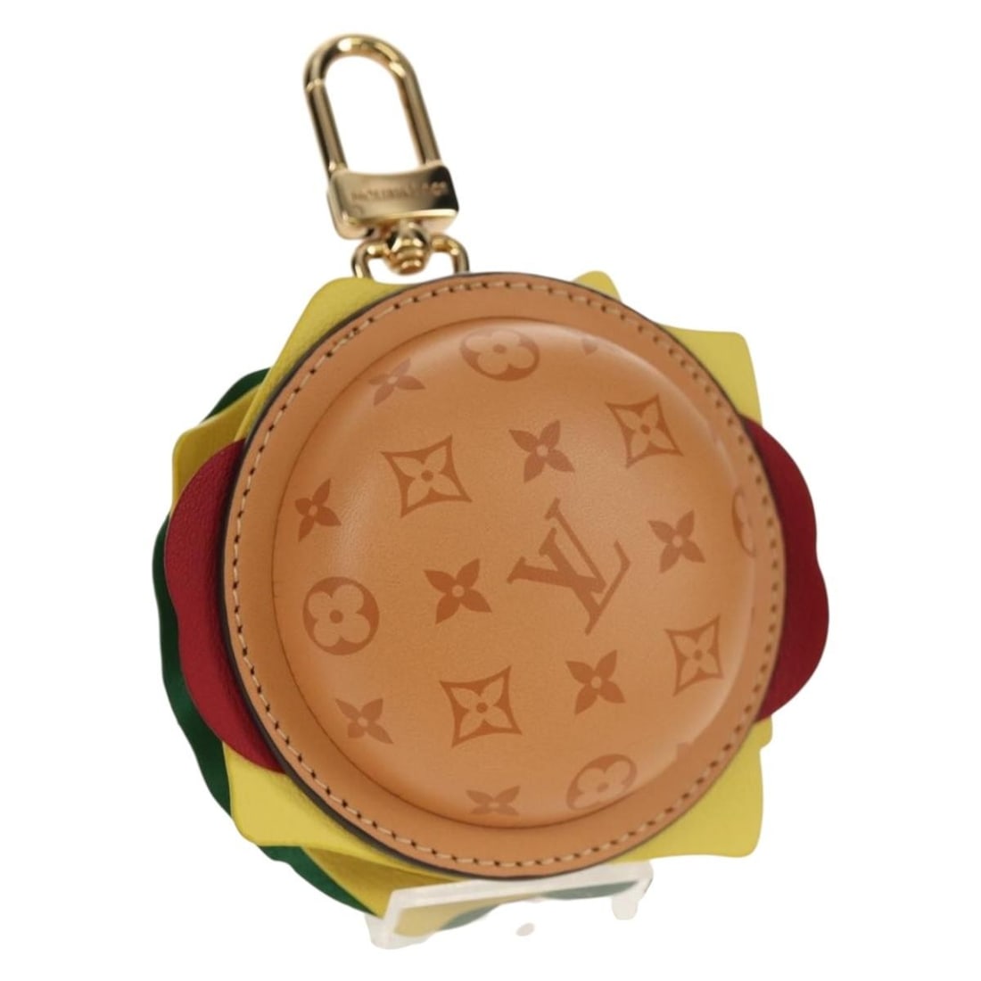 LOUIS VUITTON Monogram Burger Bag Charm Multicolor M02218 Auth (1 of 18)