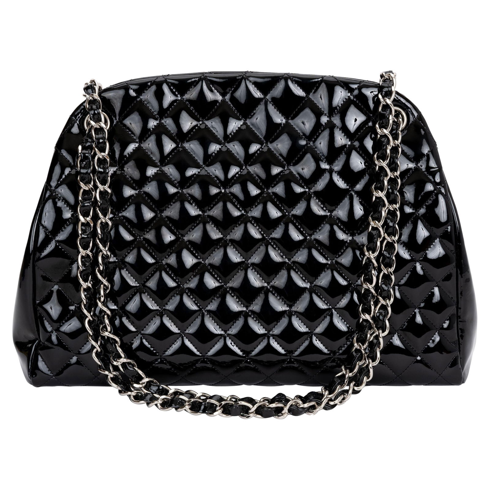 Chanel Just Mademoiselle Patent Quilted Bowling Bag Collection 17 (1 of 8)