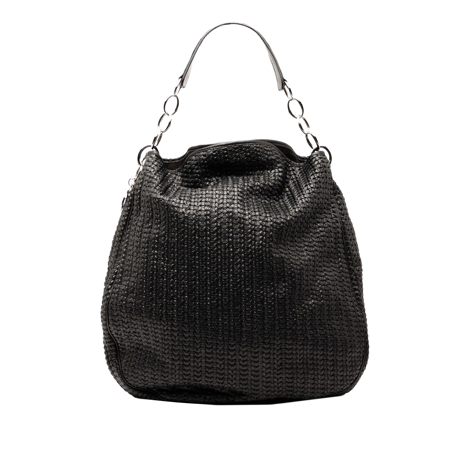 Dior Woven Lambskin Soft Lady Dior Hobo Bag Italy Black (1 of 7)