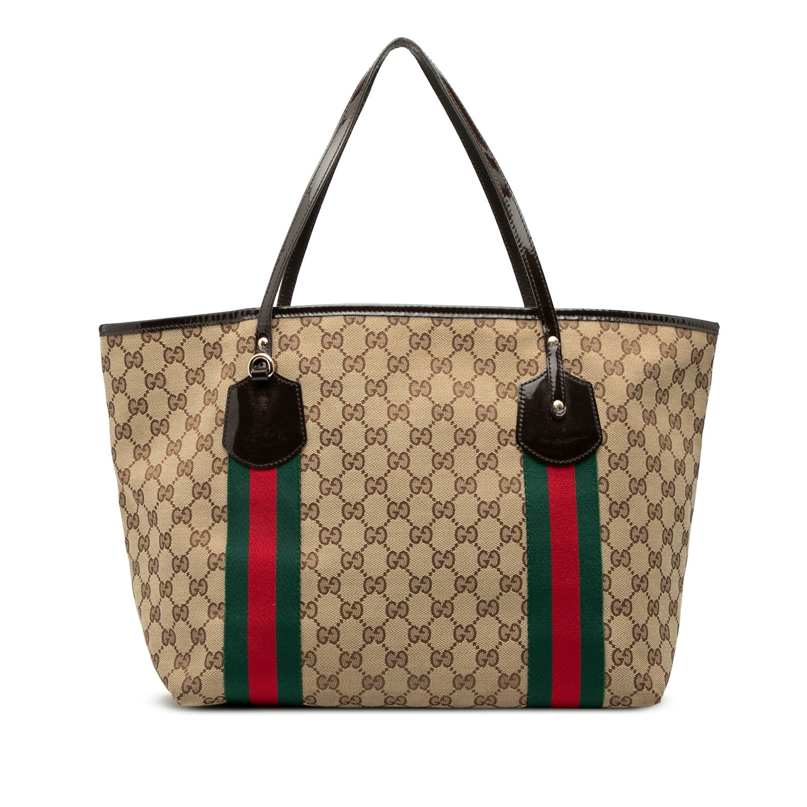 Gucci Jolie Tote GG Canvas Web Brown Fabric Handbag (1 of 7)