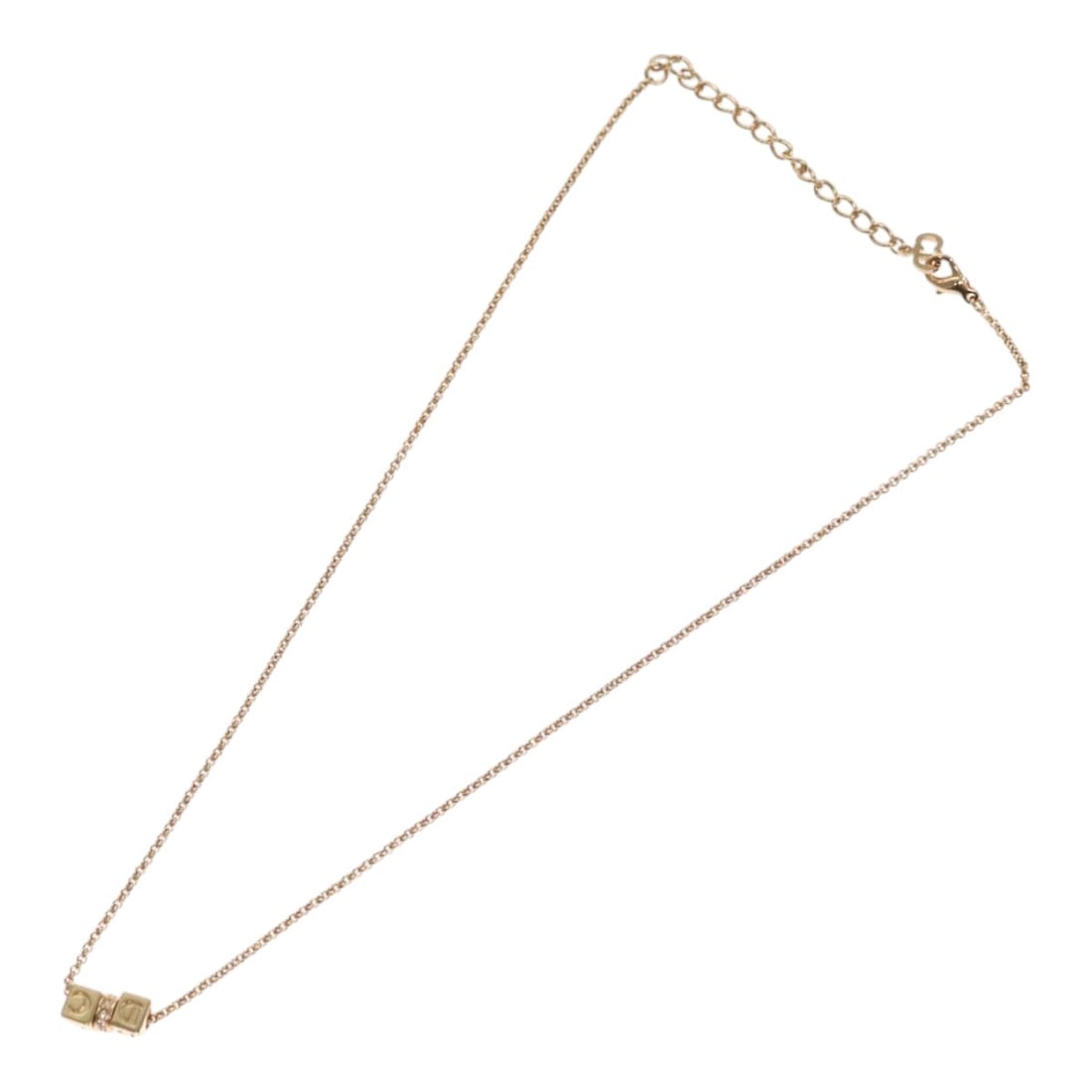 Gold Pendant Necklace with CD Emblem by Christian Dior (1 of 2)