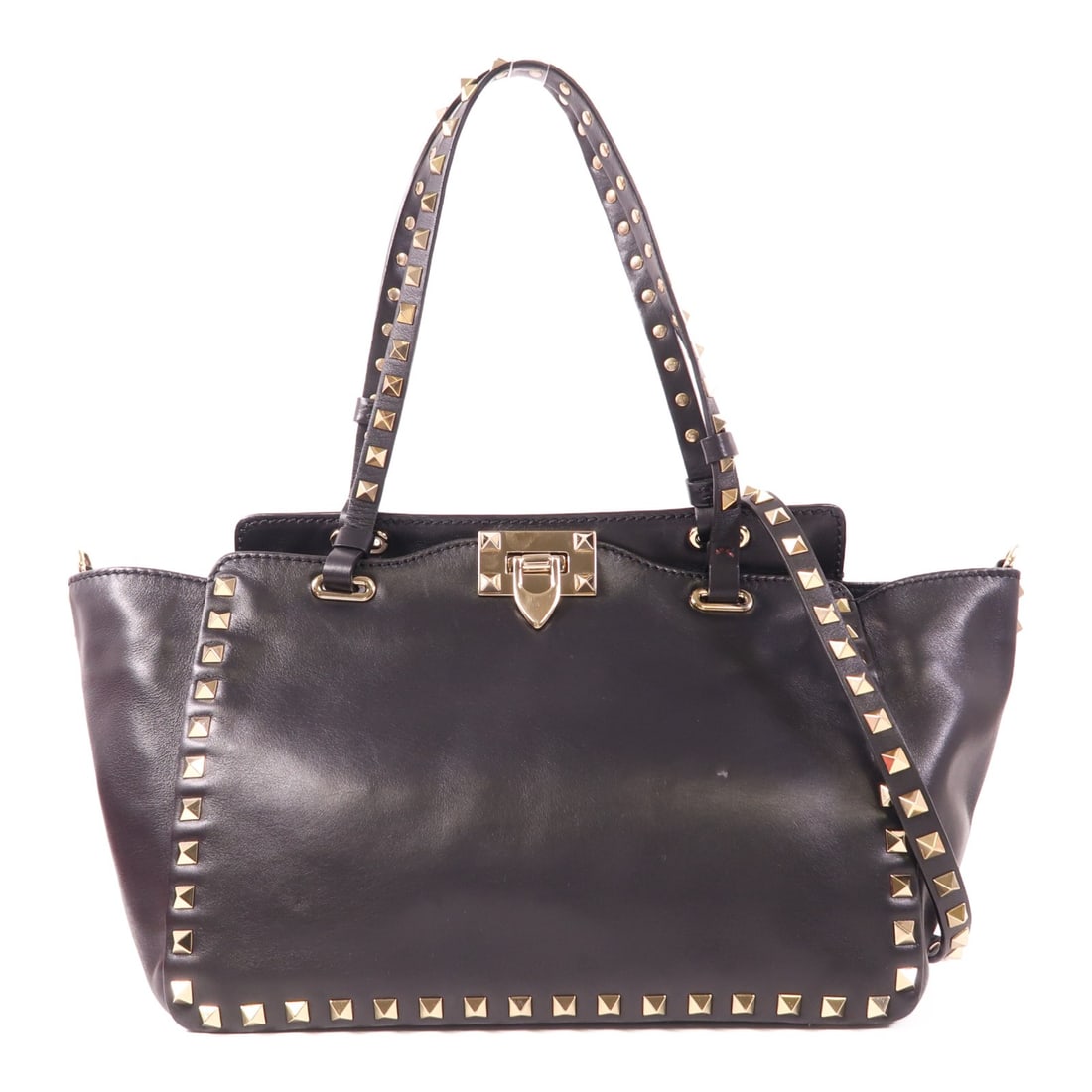 Valentino 2 Way Shoulder Bag Black Calfskin Leather GHW (1 of 17)