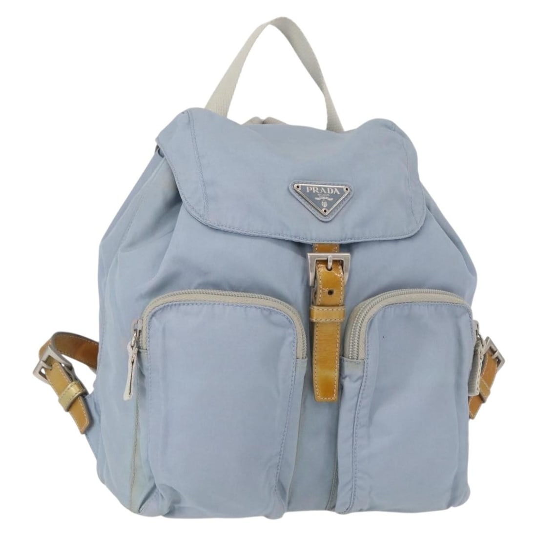 Blue Prada Backpack with Dual Front Pockets (1 of 1)