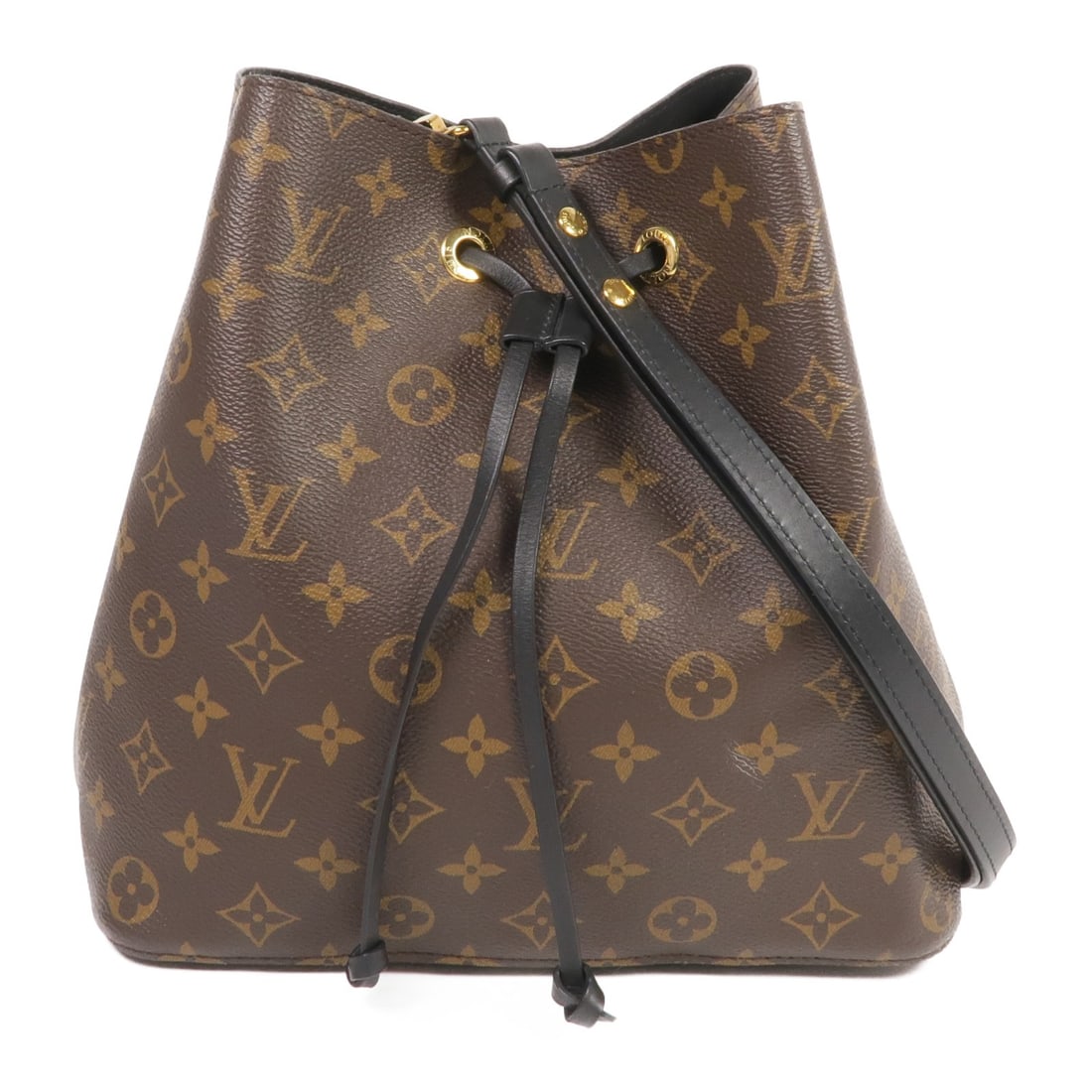 LOUIS VUITTON Neo Noe MM Shoulder Bag Monogram Brown GHW M44020 (1 of 14)