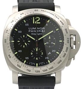 Panerai Luminor Daylight PAM00250 Mens Watch Black Dial Rubber Strap (1 of 2)