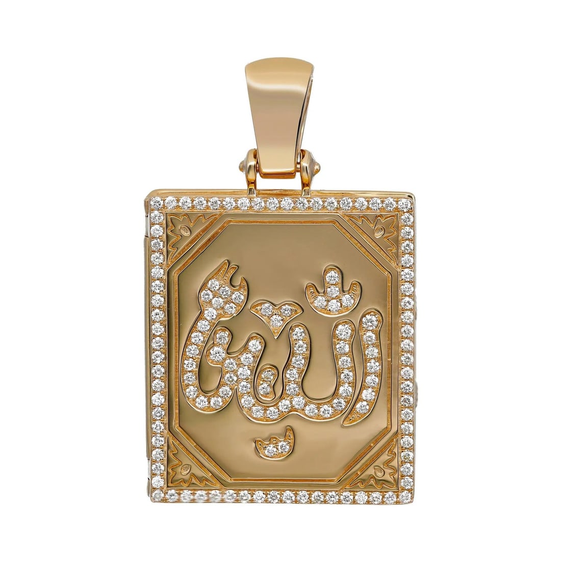 Rachel Koen 14K Yellow Gold Quran Pendant with 1.05 Carats Diamonds (1 of 5)
