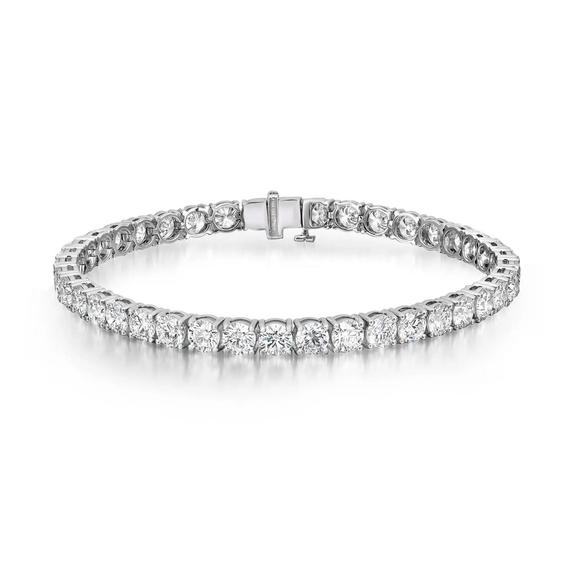 Rachel Koen 14K White Gold Lab Grown Diamond Tennis Bracelet 10.11Ctw (1 of 4)