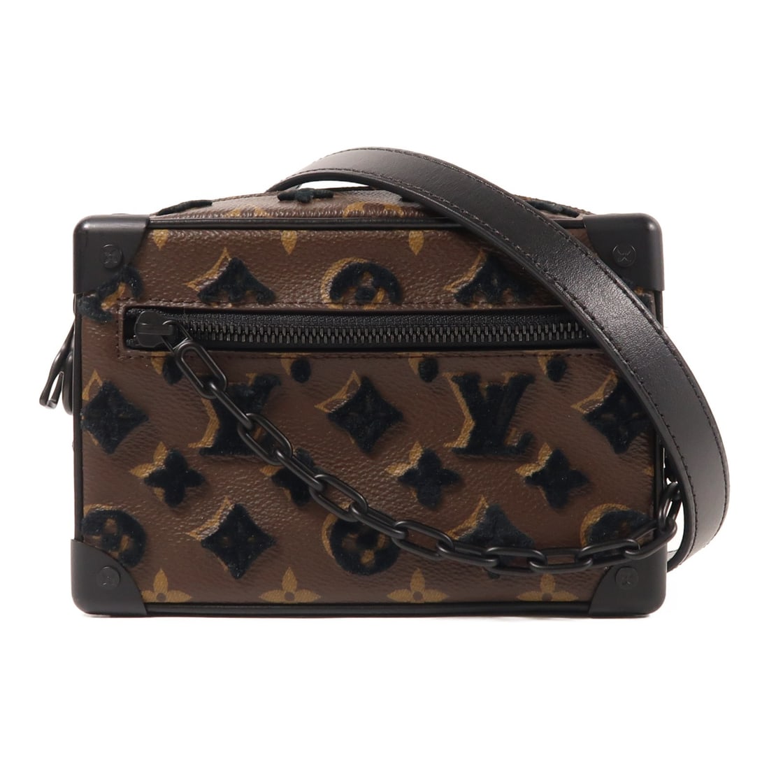 LOUIS VUITTON LV Soft Trunk Shoulder Bag M68970 Monogram Velvet Brown (1 of 12)