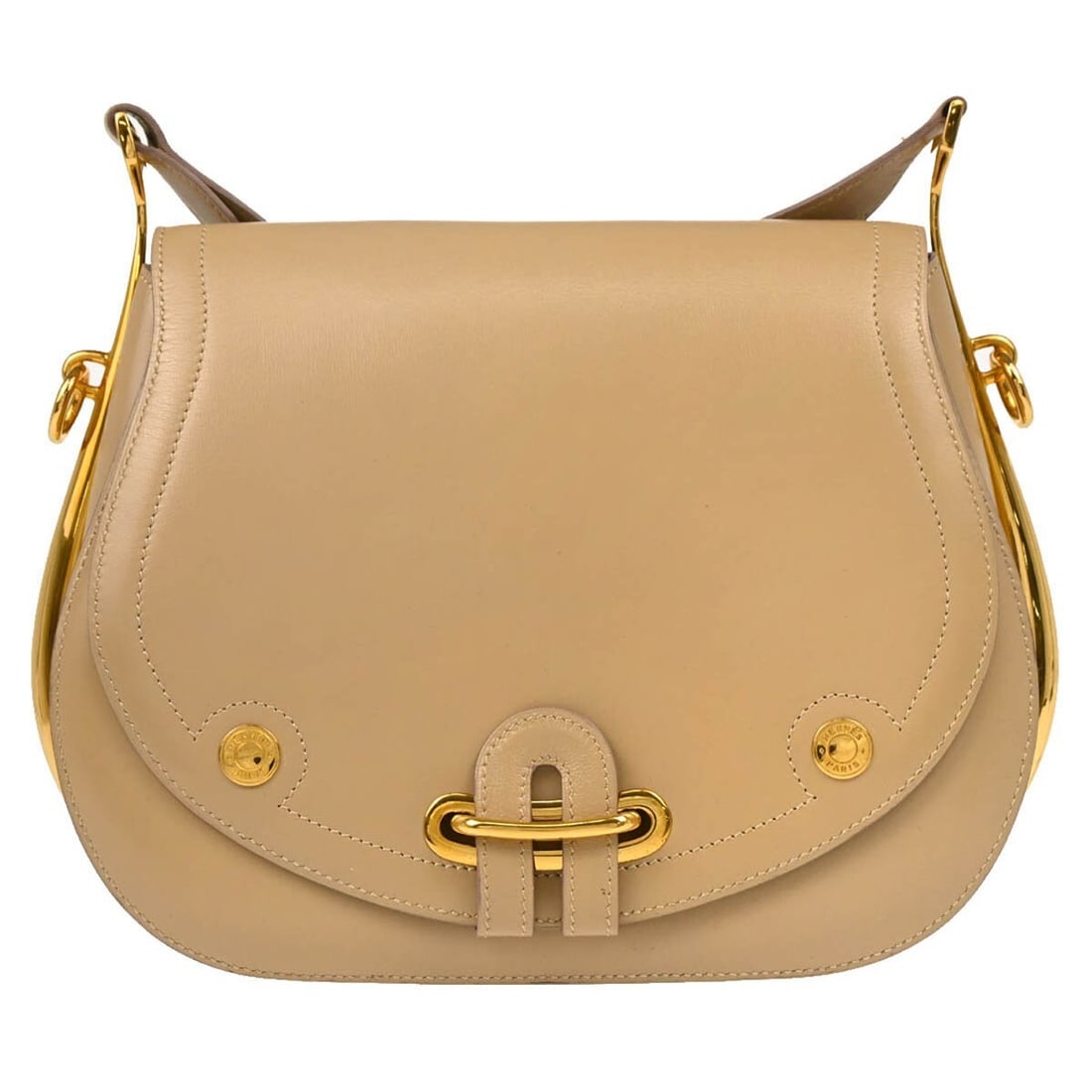 Hermes Beige Box Calf Passe Guide Medium Shoulder Bag (1 of 10)
