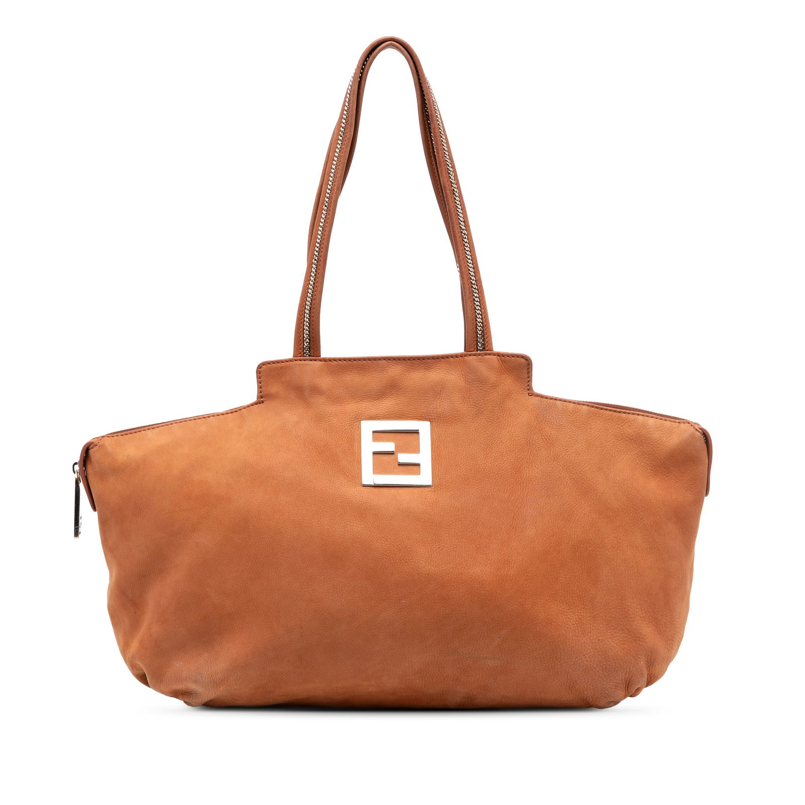 Fendi Medium Nubuck Leather Tote with Chain Detail (1 of 7)