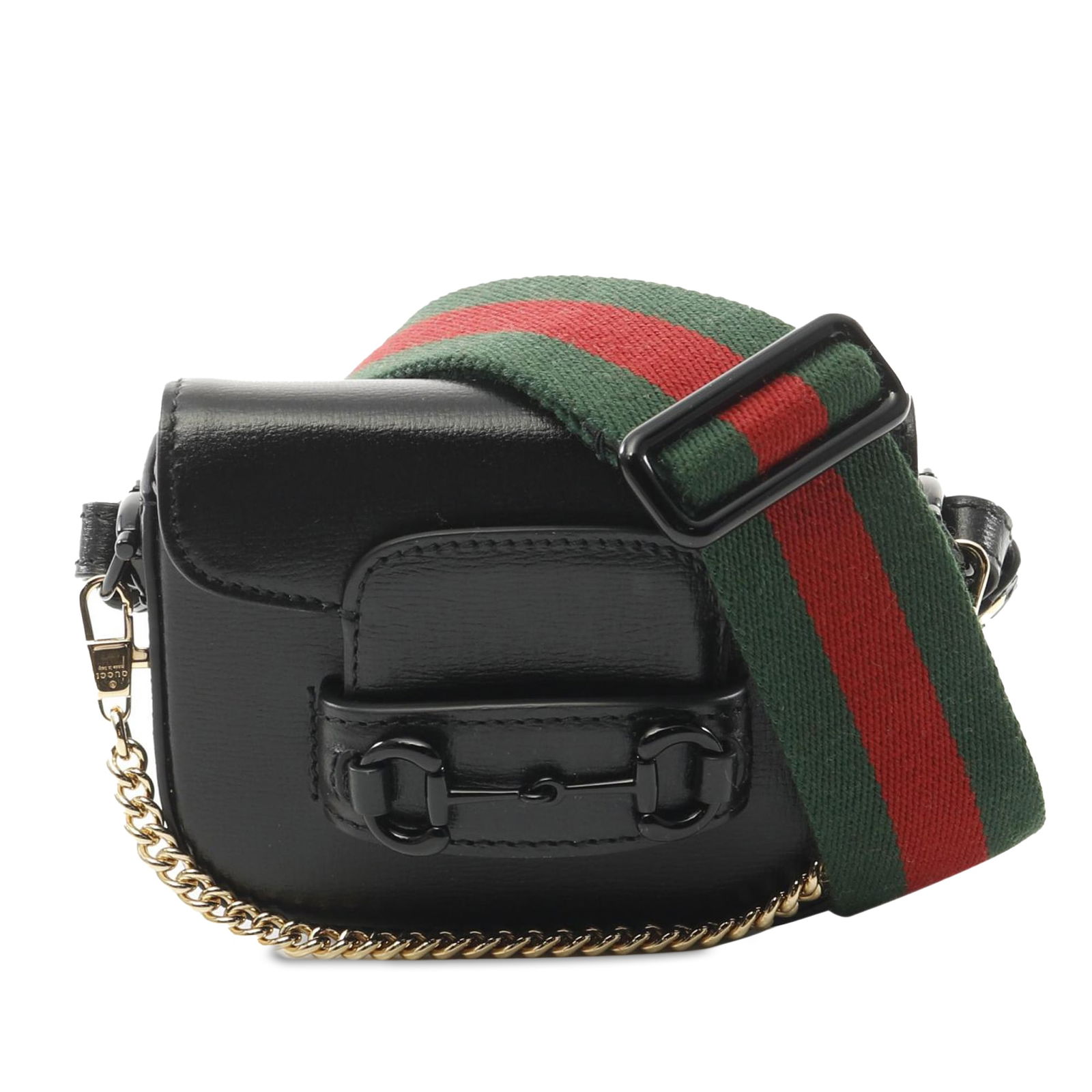 Gucci Mini Leather Horsebit 1955 Web Satchel Black Italy: Gucci Mini Leather Horsebit 1955 Web Satchel Black Italy Elevate your accessory collection with the Gucci Mini Leather Horsebit 1955 Web Satchel. This chic crossbody bag features a luxurious leather b