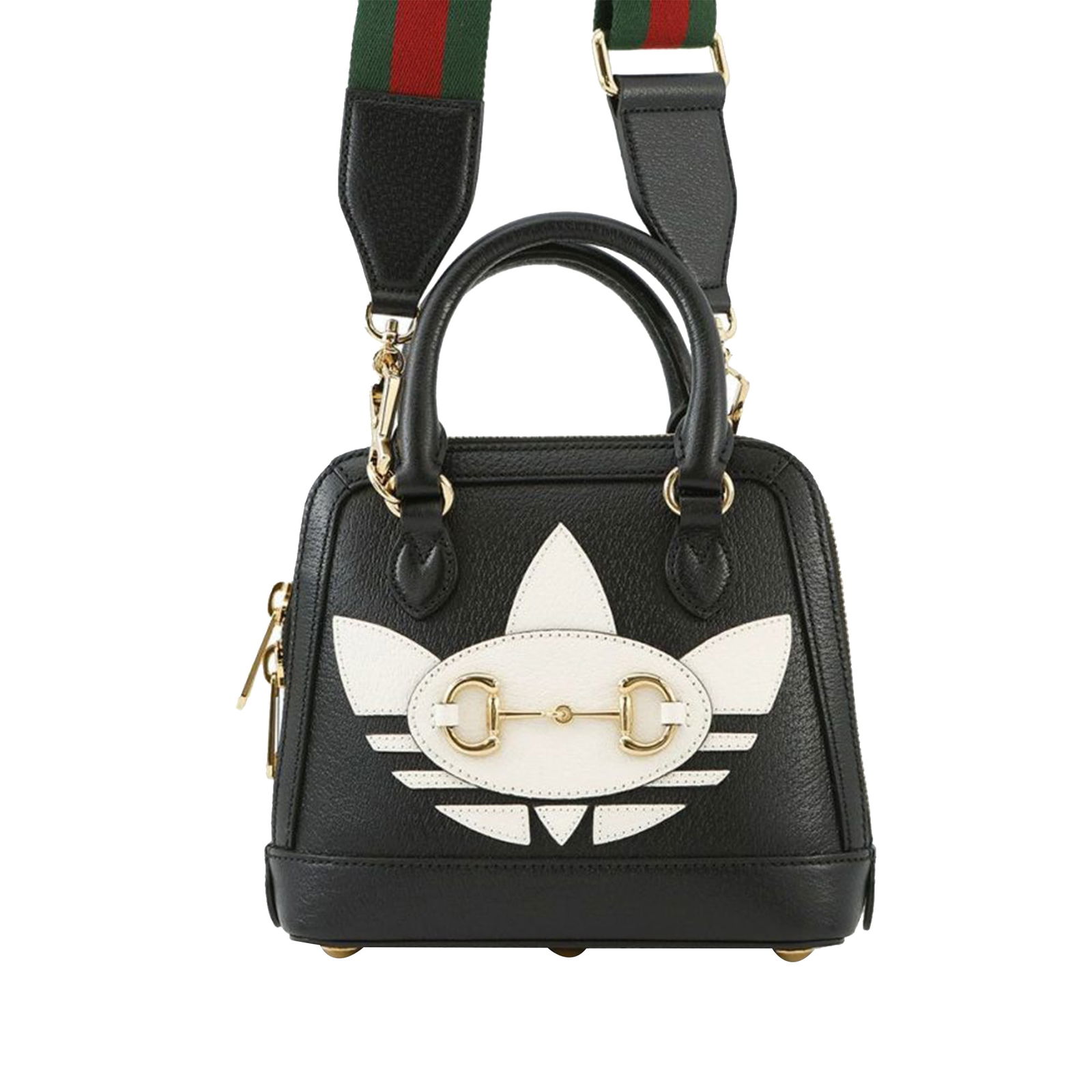 Gucci Adidas Mini Leather Horsebit 1955 Top Handle Bag Black (1 of 11)