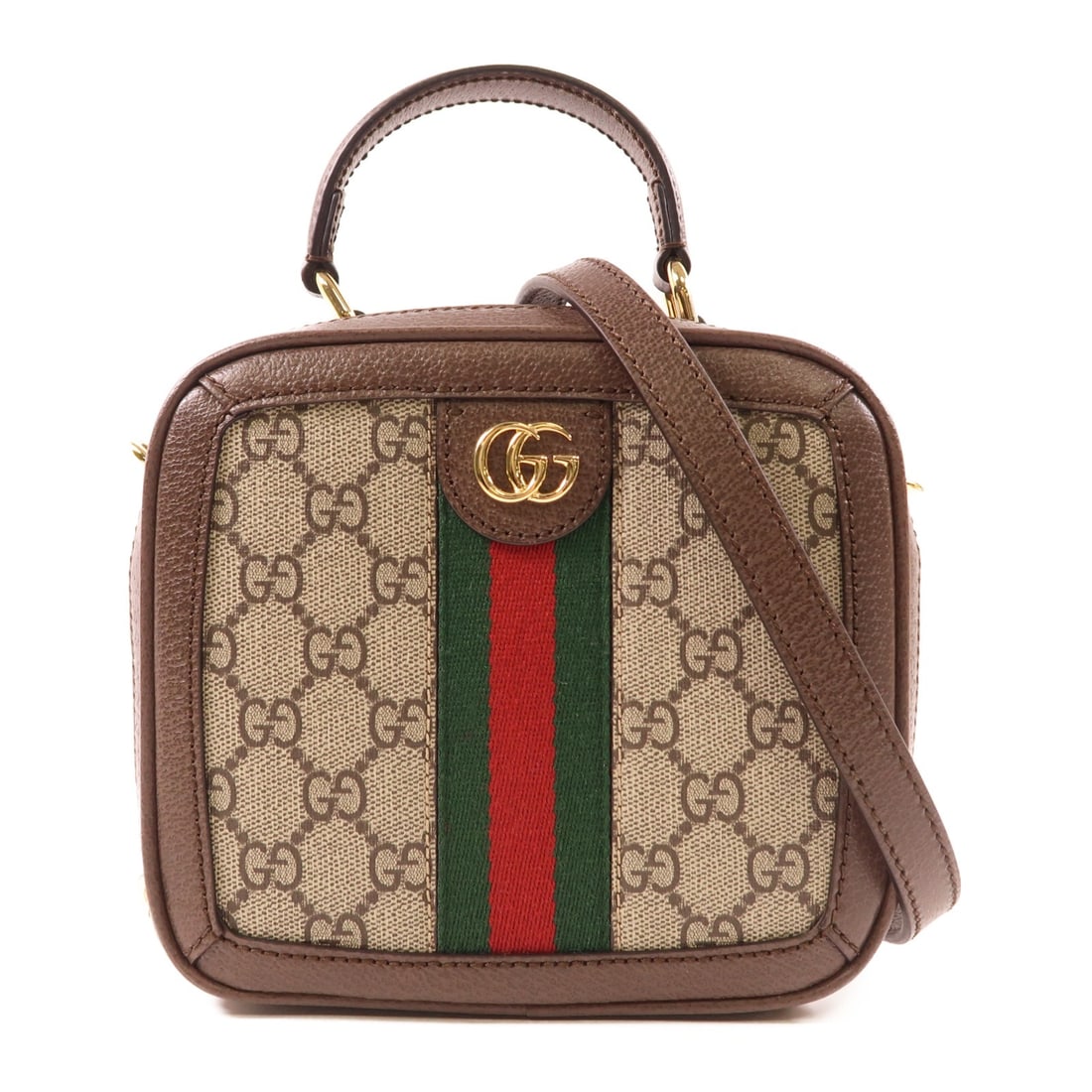 GUCCI GG Ophidia 2 Way Shoulder Bag Coated Canvas Brown GHW (1 of 13)