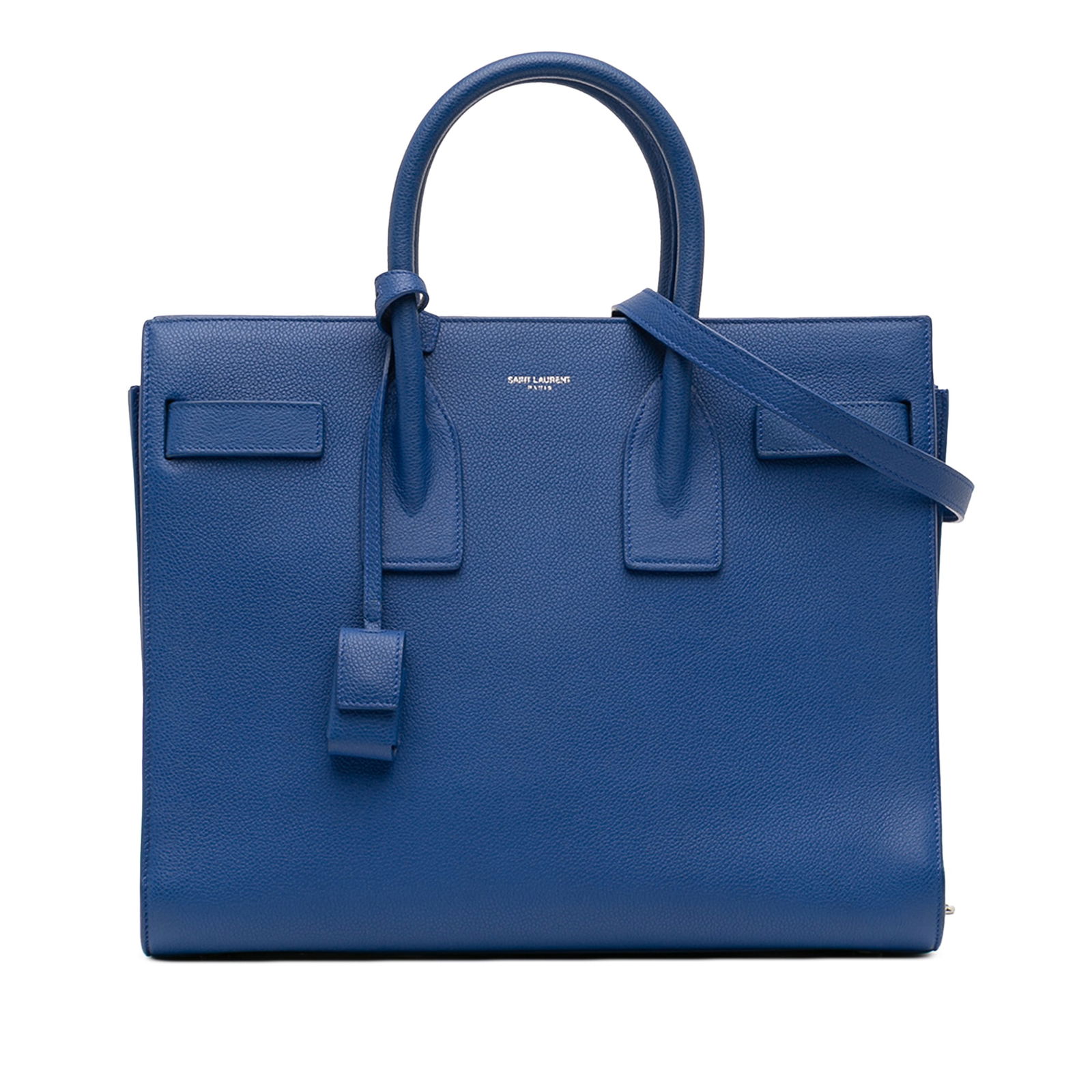 Small Blue Leather Sac de Jour Satchel by Saint Laurent (1 of 13)