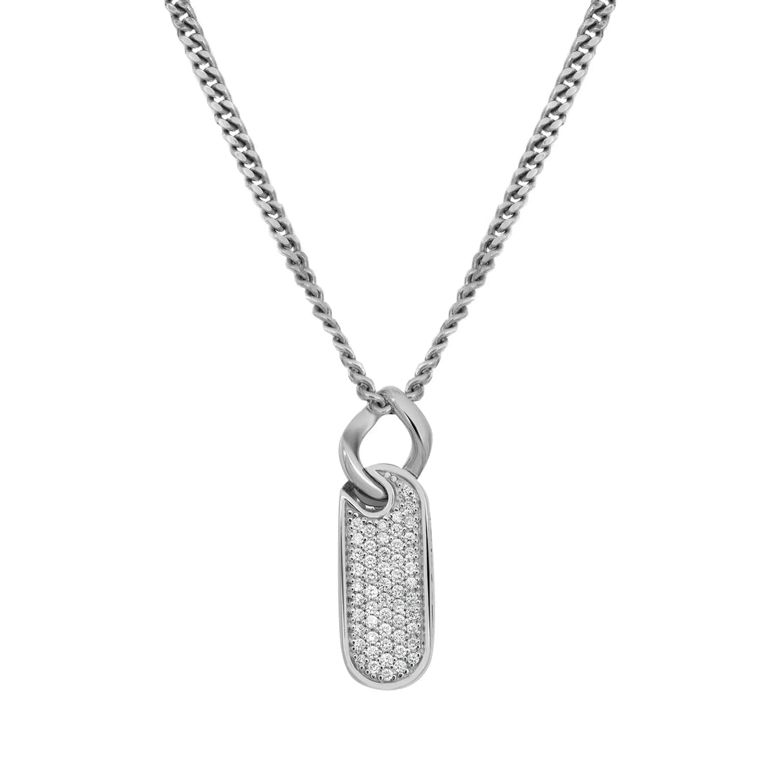 Salvini 18K White Gold Round Cut Diamond Pendant Necklace 0.24 Ctw (1 of 5)