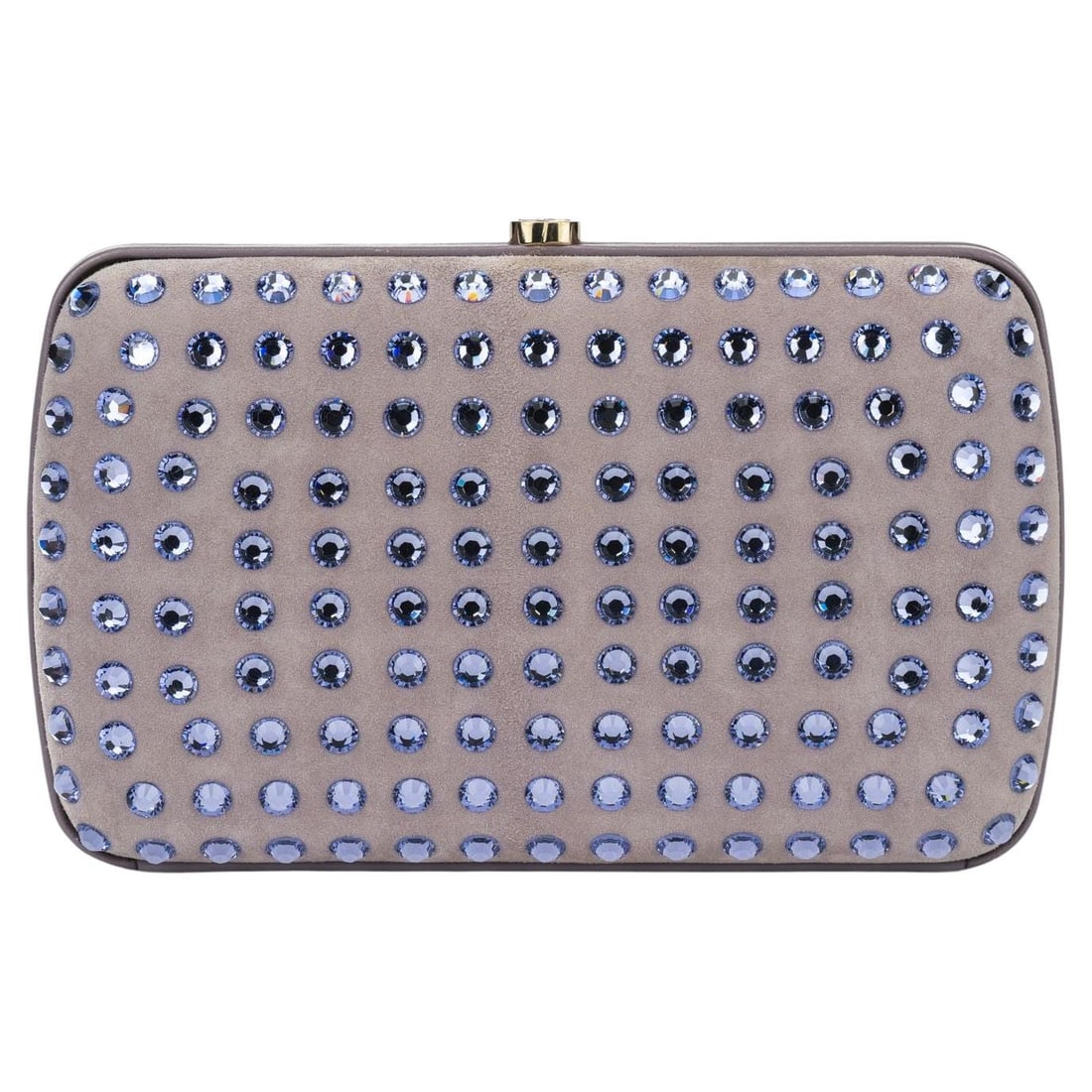 Gucci Lilac Suede Evening Clutch with Rhinestones (1 of 12)