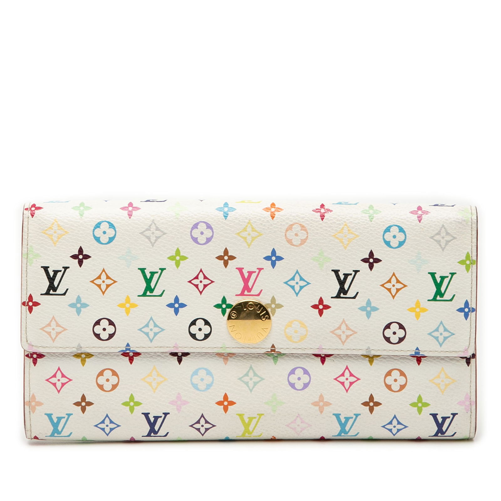 Louis Vuitton Multicolore Canvas Sarah Wallet with Snap Closure (1 of 7)