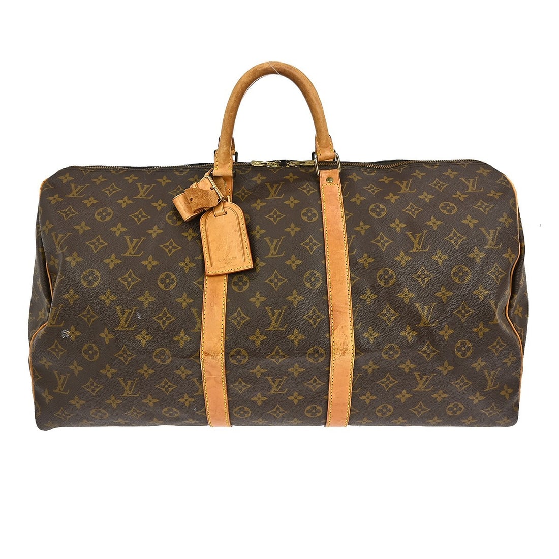 Keepall 55 Brown Travel Bag by Louis Vuitton Monogram Canvas (1 of 1)