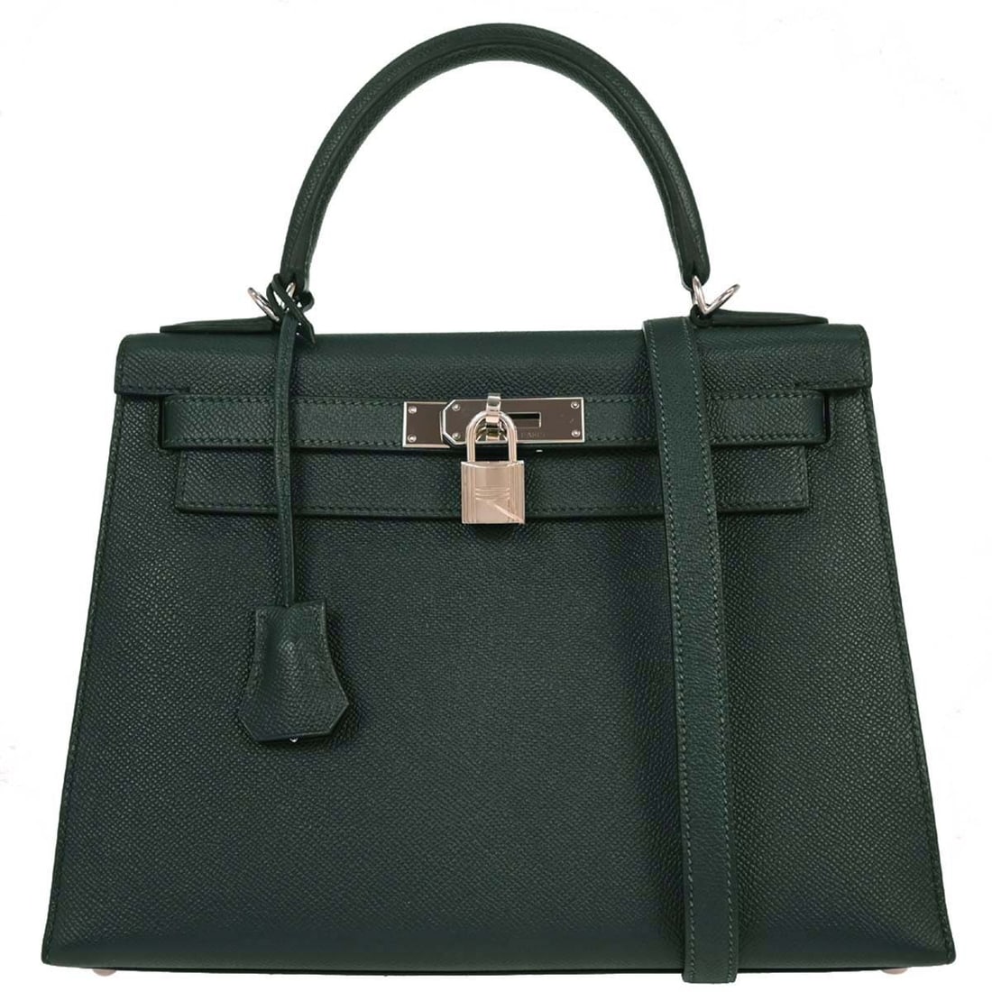 Hermes Kelly 28 Vert Cypres Epsom Green Leather Handbag (1 of 10)