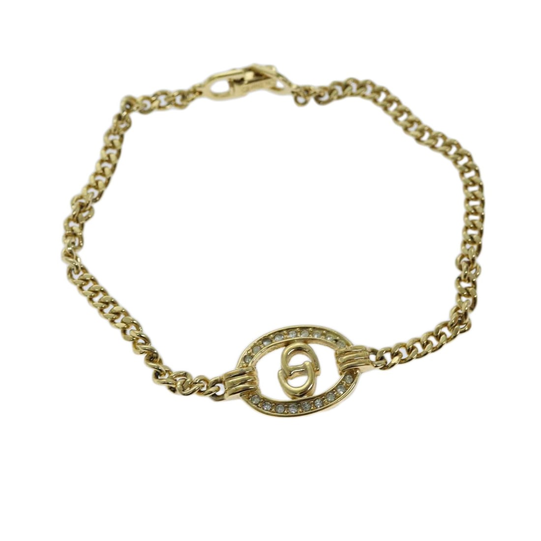 Gold Tone Bracelet Featuring Christian Dior CD Emblem (1 of 1)