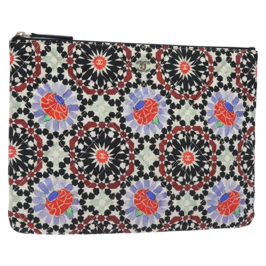 Pre-Owned Chanel Dubai Black O Case Clutch Bag (1 of 1)