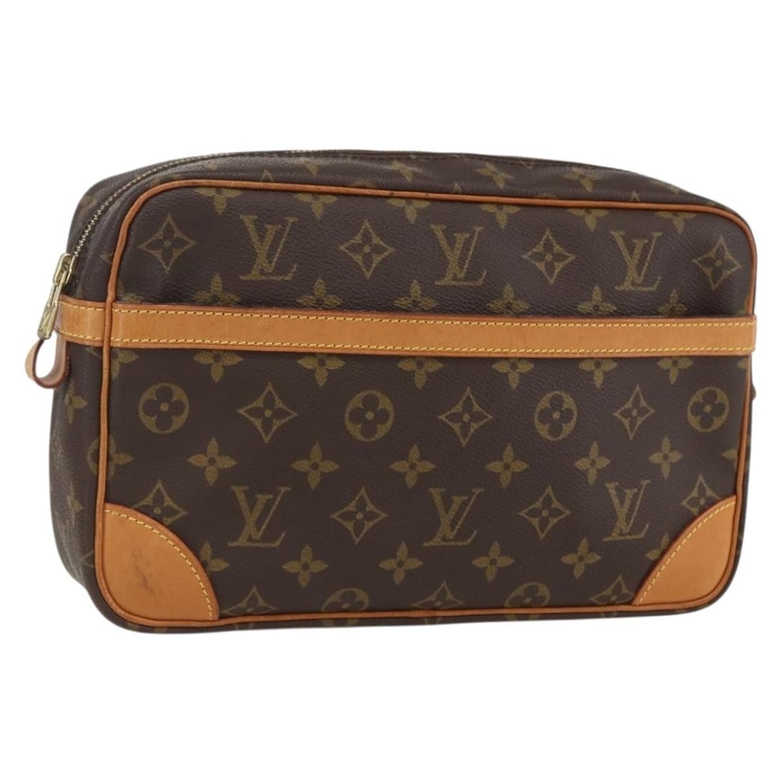 Louis Vuitton Compiegne 28 Monogram Canvas Clutch Bag M51845 France: Louis Vuitton Compiegne 28 Monogram Canvas Clutch Bag M51845 France This Louis Vuitton Compiegne 28 clutch bag features the brand's signature monogram canvas exterior in classic monogram color. Made i