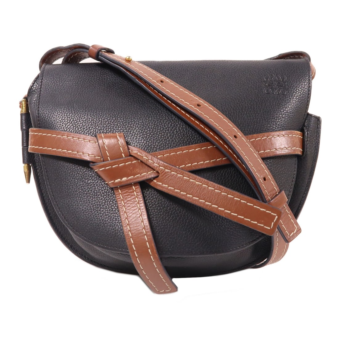 LOEWE Gate Shoulder Bag Black Calfskin Leather GHW (1 of 12)