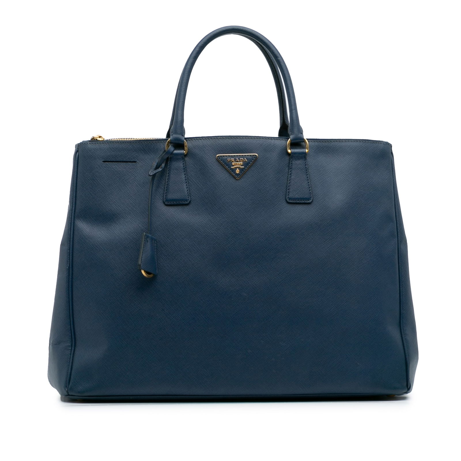 Prada Extra Large Saffiano Lux Galleria Double Zip Tote Blue (1 of 12)