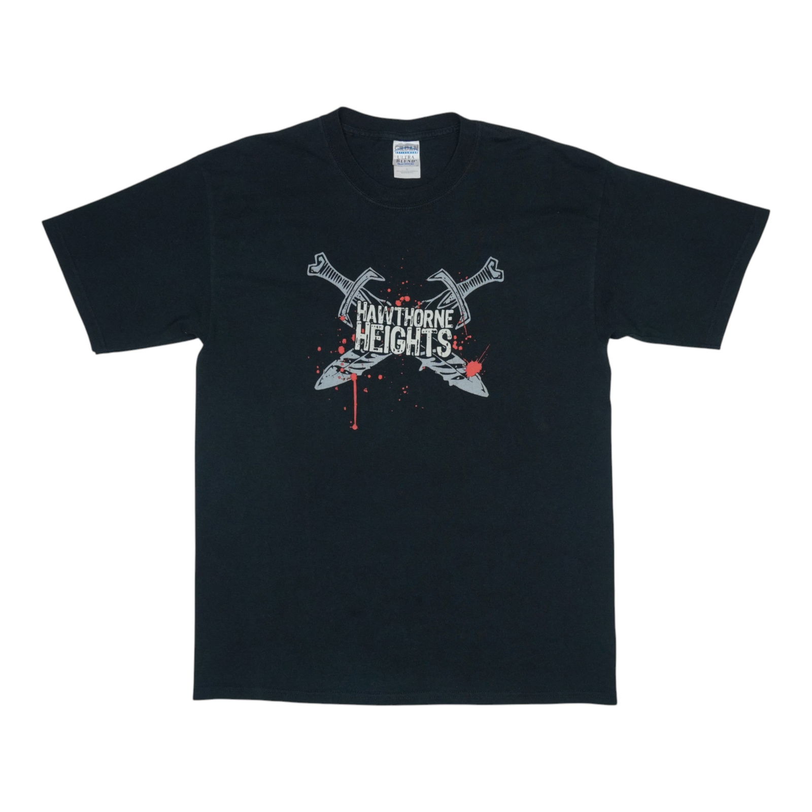 Vintage 2000s Hawthorne Heights Black Cotton Shirt: Vintage 2000s Hawthorne Heights Black Cotton Shirt Discover this original vintage 2000s Hawthorne Heights shirt, a true collectible piece, not a modern reproduction. This shirt showcases a classic bla