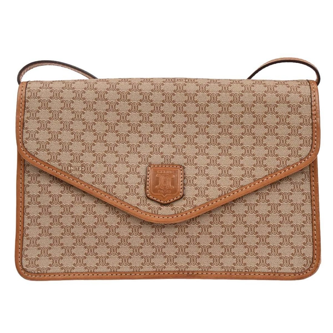 Celine Macadam Medium Shoulder Bag Beige PVC and Leather (1 of 10)