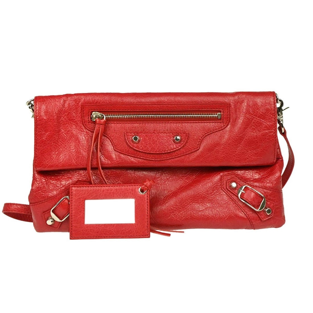Balenciaga Red Leather Crossbody Envelope Bag 319376-6213-D-538735 (1 of 10)