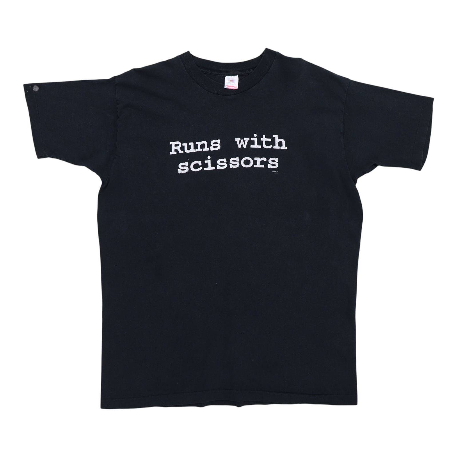 Vintage 1990s Runs With Scissors Black Cotton Shirt (1 of 4)