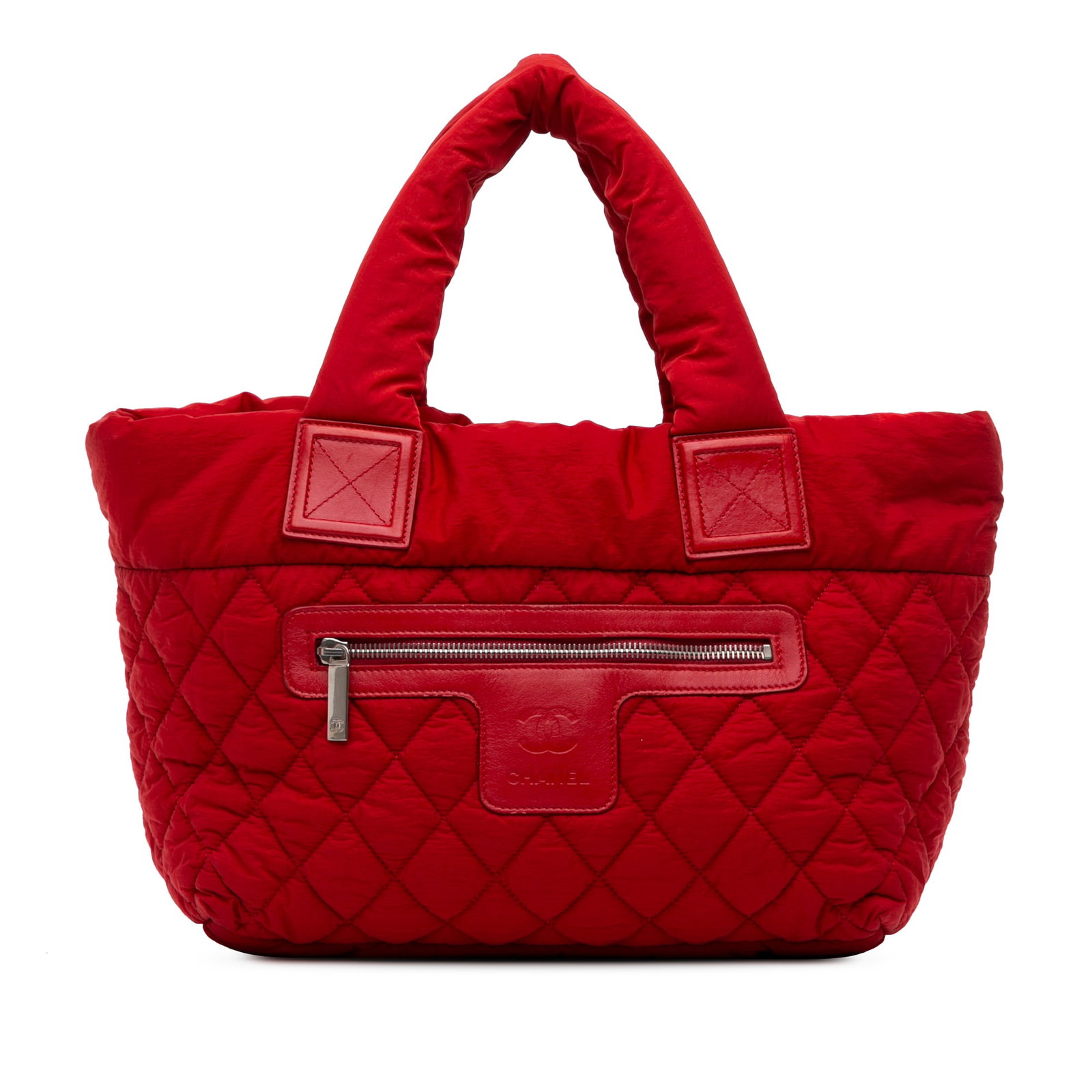 Chanel Red Quilted Nylon Coco Cocoon Tote Bag (1 of 11)