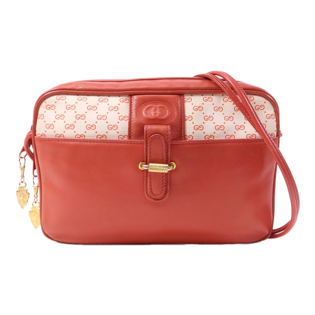 Red and White GG Vintage Shoulder Bag by Gucci with Gold Hardware (1 of 18)