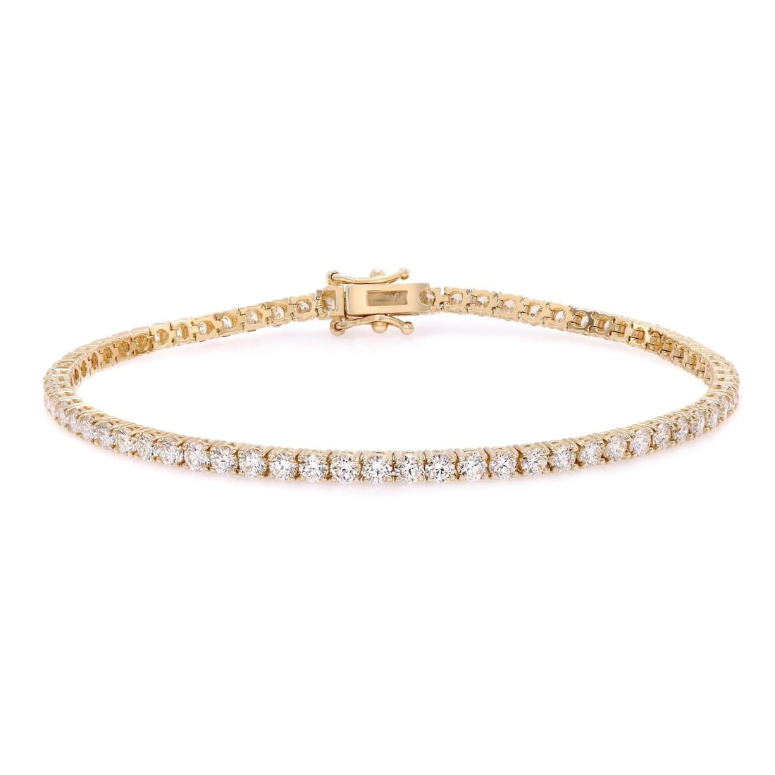 Rachel Koen 3.00Ctw Round Diamond Tennis Bracelet 14K Yellow Gold (1 of 6)