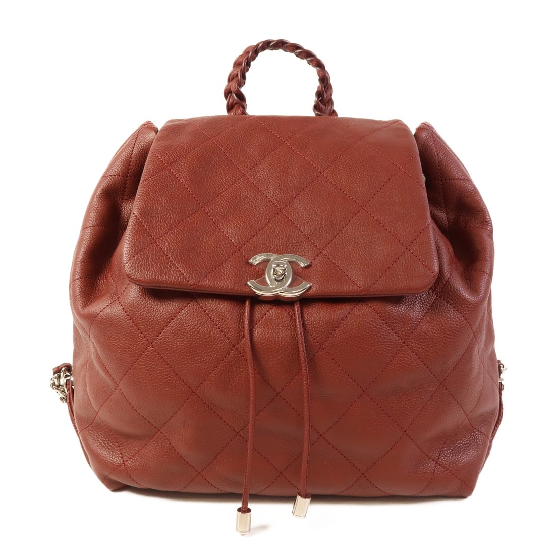 CHANEL Rucksack Backpack Red Calfskin Leather Luxury Bag: CHANEL Rucksack Backpack Red Calfskin Leather Luxury Bag Elevate your accessory collection with this stunning CHANEL Rucksack Backpack, expertly crafted from luxurious calfskin leather in a striking r