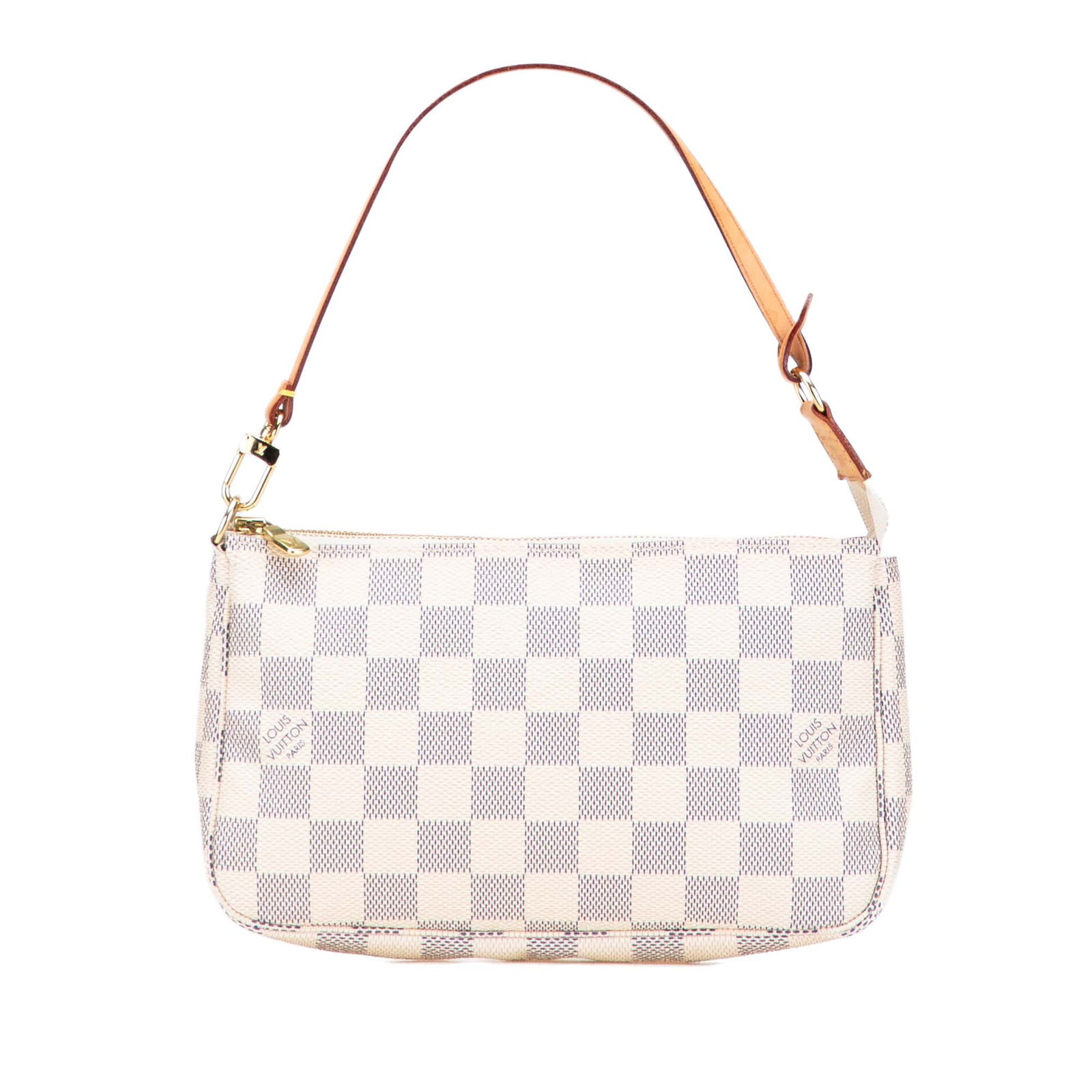 Louis Vuitton Damier Azur Pochette Accessoires Canvas Bag: Louis Vuitton Damier Azur Pochette Accessoires Canvas Bag The Louis Vuitton Damier Azur Pochette Accessoires is a stylish and practical accessory crafted from damier azur canvas. This bag features a f