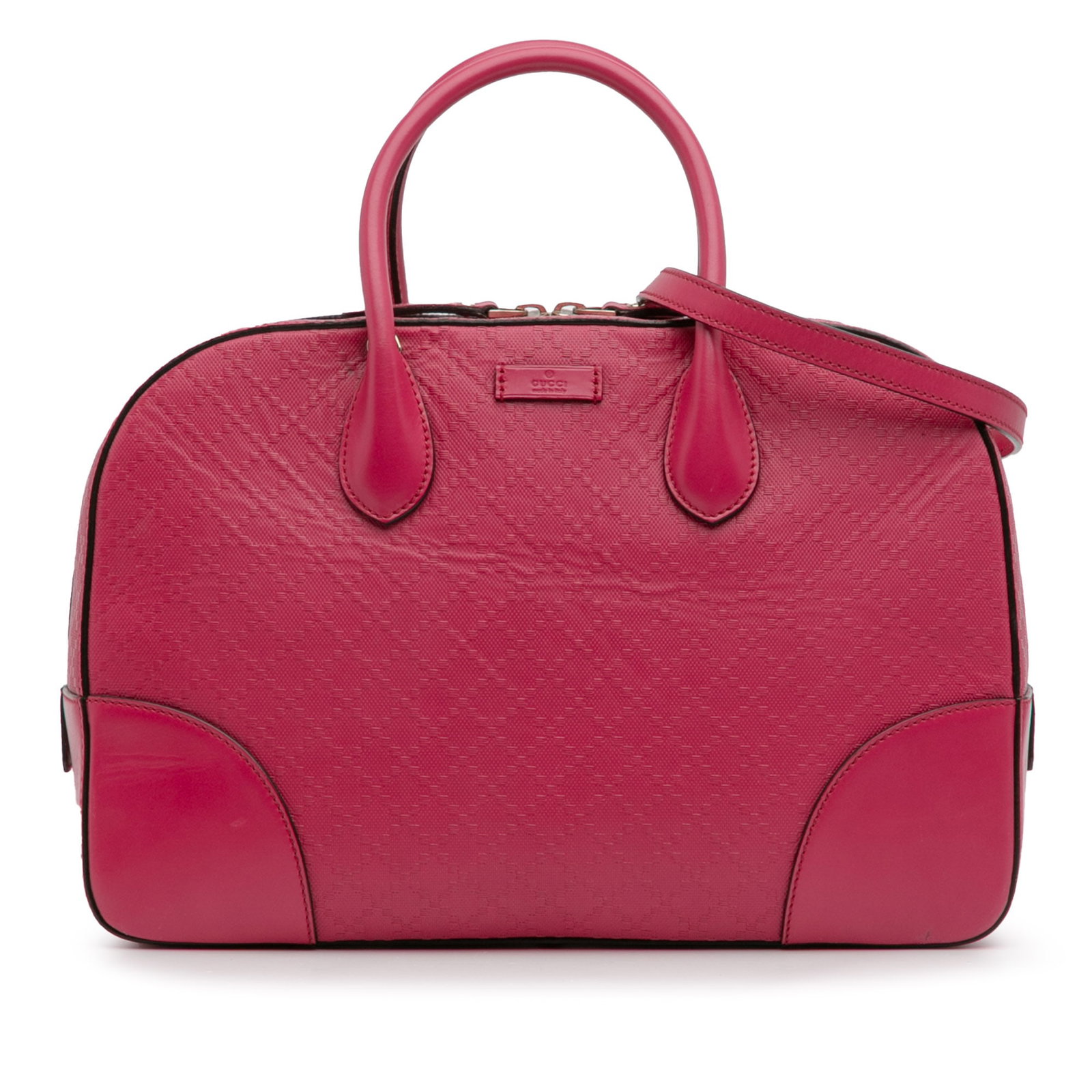 Gucci Diamante Bright Leather Satchel Pink Italy (1 of 11)